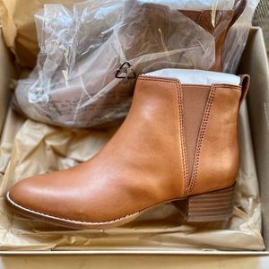 NWT Madewell Carina leather boots sz 5.5 in English Saddle